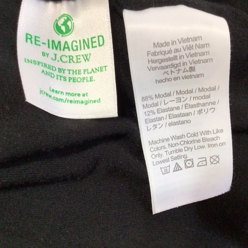 J. Crew Black Modal Blend Cropped Tank Top XS
